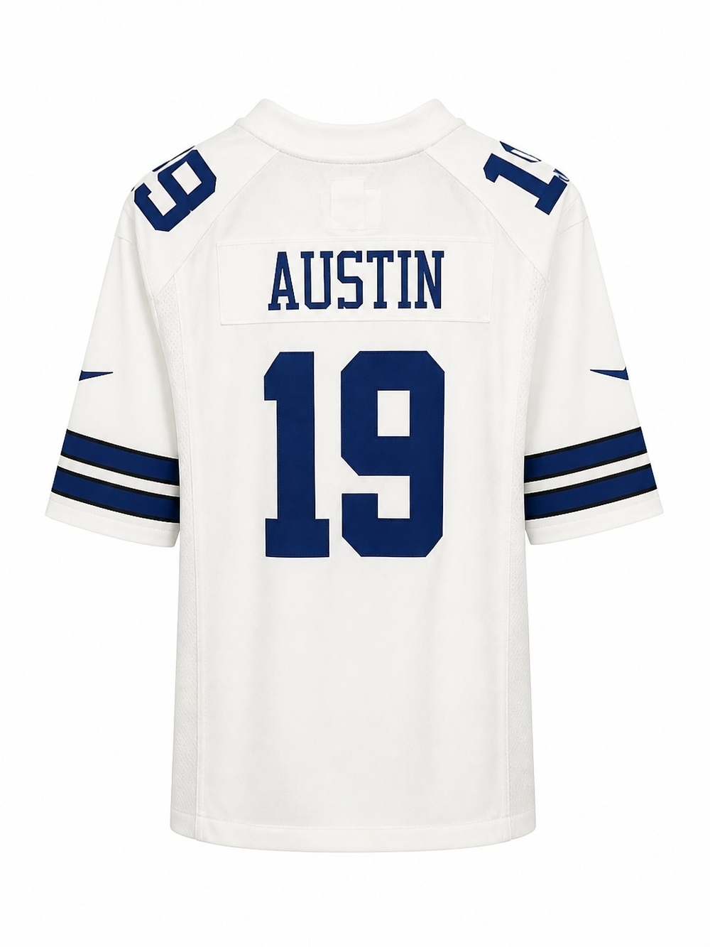 Nike White and Navy Dallas Cowboys Austin #19 Replica Jersey Size 2XL